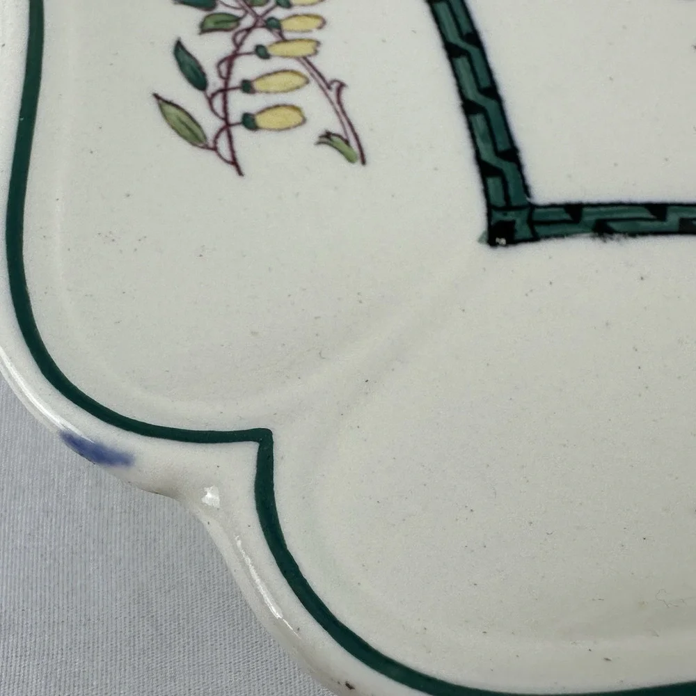 Antique Wedgwood Etruria England Floral 2‎ Handle Platter 1926 EXC basket handle